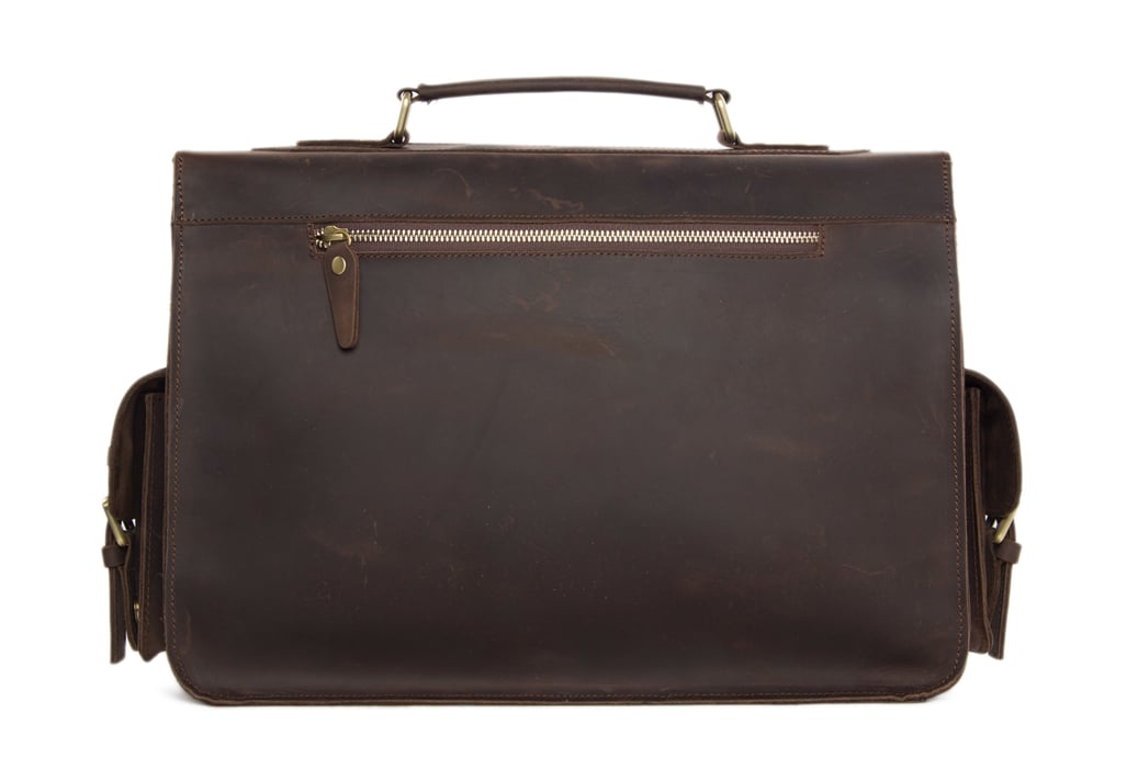 Rustic best sale leather briefcase